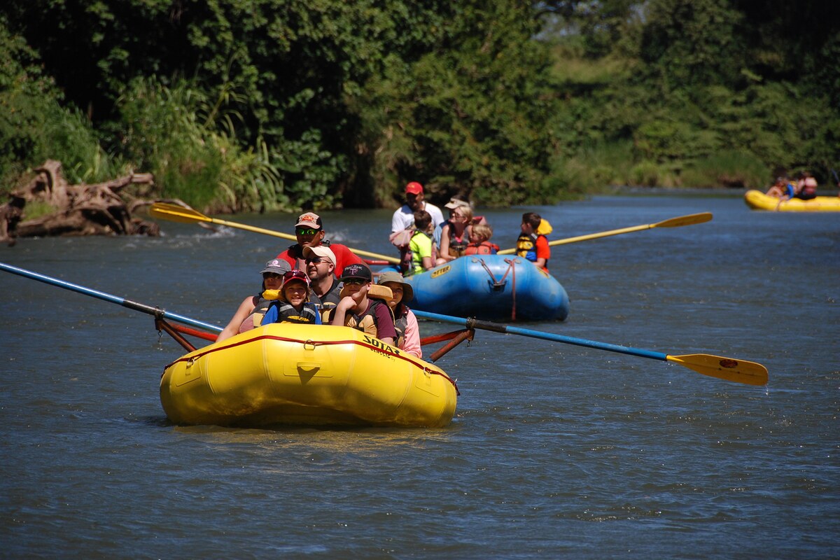 Travelers enjoying a river rafting adventure in Costa Rica